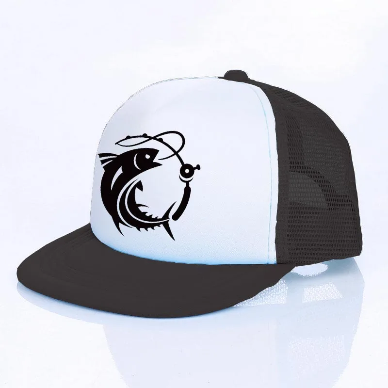 Бейсболка для мужчин любителей рыбалки улицы винтажная слоган сетчатая охоты