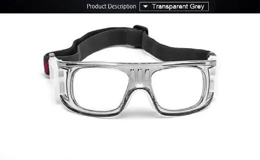 Transparent Grey Баскетбольные оптические очки с оправой, мужские спортивные прозрачные дизайнерские очки, очки для близорукости, очки для чтения - Цвет оправы: Transparent Grey