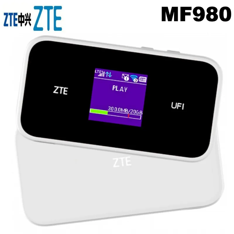 Новая Мобильная точка доступа ZTE MF980 UFi LTE 4G + LTE Cat9, Wifii роутер, телефон с 2 антеннами и батареей