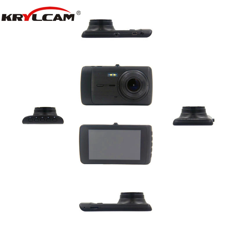 Krylcam X402 4 &quotDVR Dash камера с двумя объективами сенсорный экран ночное видение