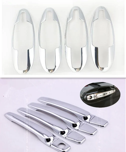 

FUNDUOO For Hyundai Sonata 2002 2003 2004 2005 New Chrome Car Door Handle Cover + Cup Bowl Trim Sticker Car Styling