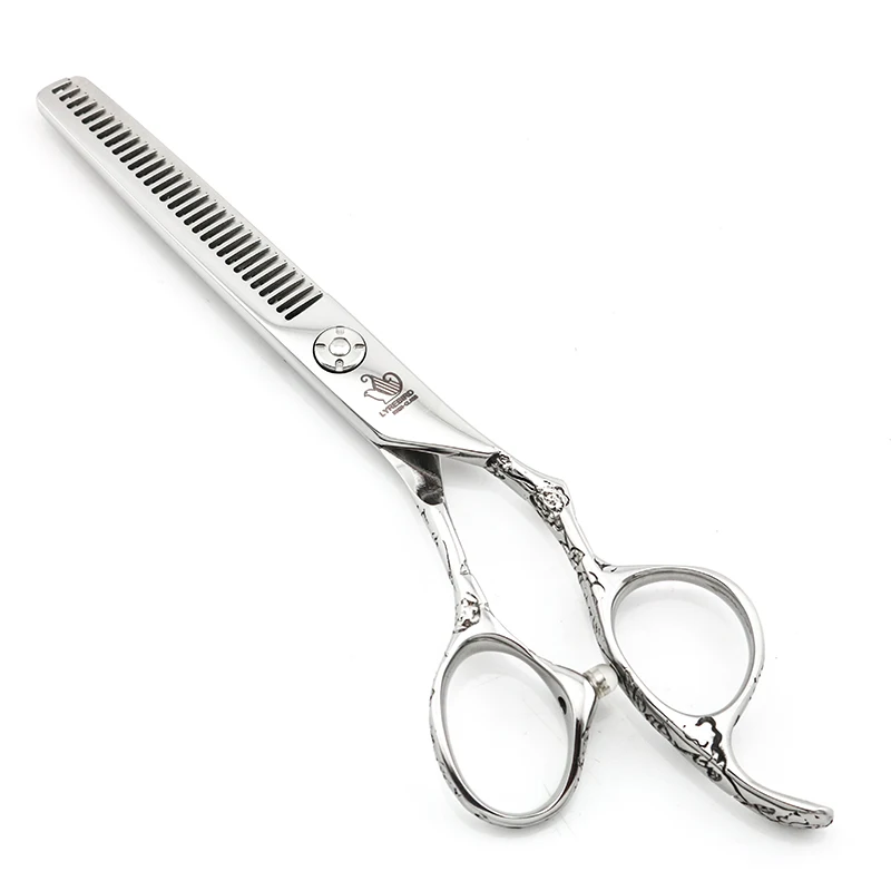 THINNING 6INCH Профессиональные ножницы для волос 6 дюймов Парикмахерские ножницы для стрижки волос Роза цветок ручка lyrebird Высший - Цвет: THINNING 6INCH
