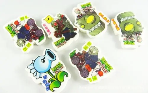 Plants vs Zombies Pencil Eraser For Kid Cute Cartoon Rubber Educational School Student Promotional Gift Stationary|pencil graphite|pencil