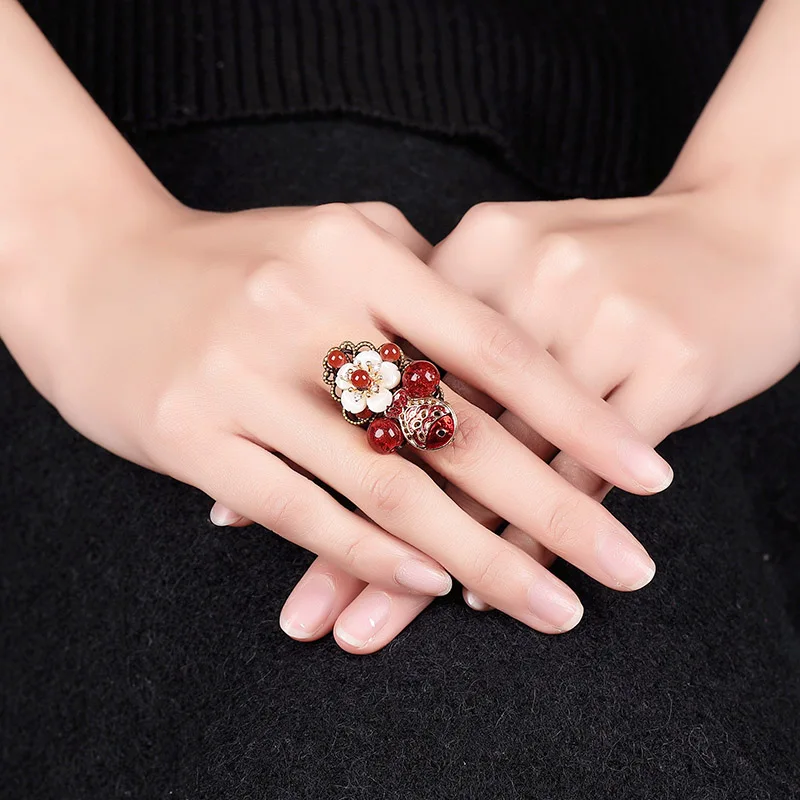 Высококачественные Женские винтажные кольца на День святого Валентина модные