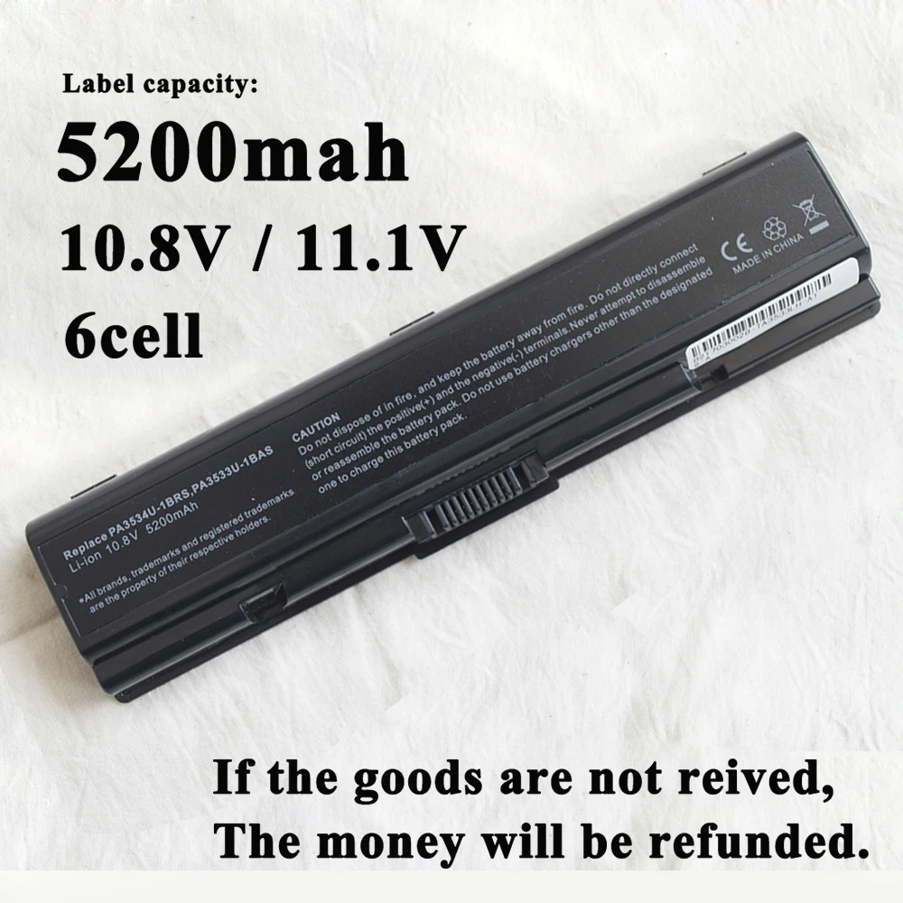 Новый 5200 мАч аккумулятор для ноутбука TOSHIBA Satellite L205 L450-01M L450D-113 L505D L550 L202 L305D L201 L305 L505