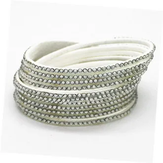 Низкая цена оптовая продажа браслет Многослойный черный кожаный фланелет