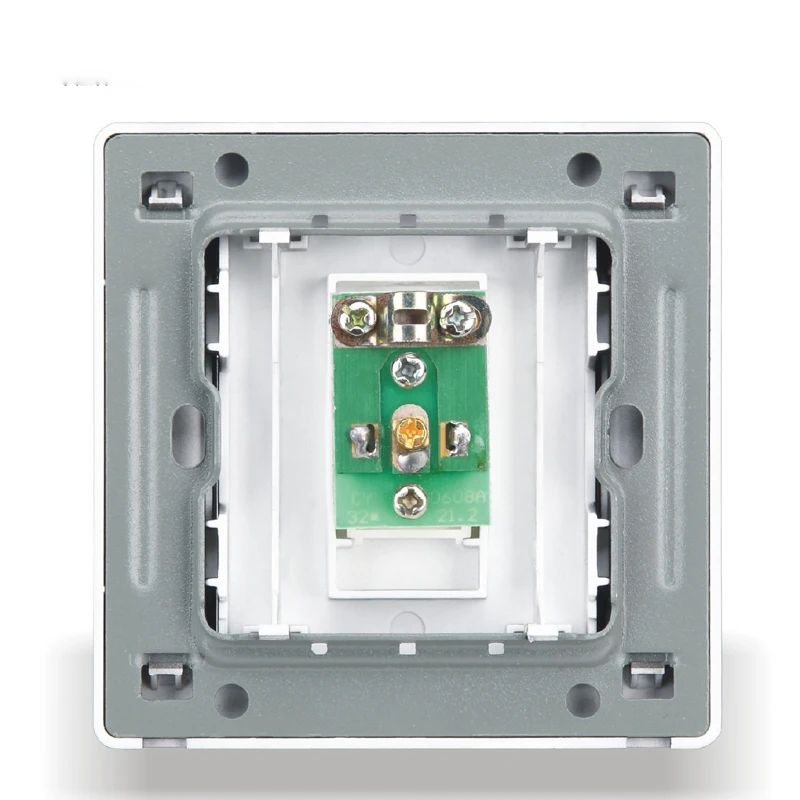 

Wall Switch Socket, 86 Type Concealed Black Steel Frame, Cable TV Socket Panel, PC 220V 10A