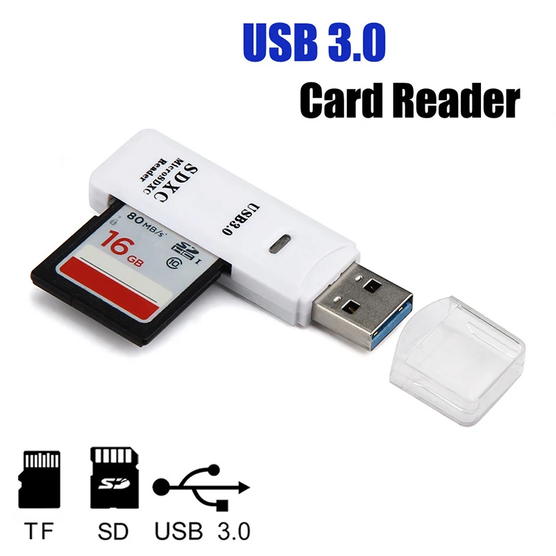 Портативный 2 в 1 Usb 3 0 5 Гбит/с супер высокоскоростной Micro Sd Sdxc Tf T-Flash кардридер