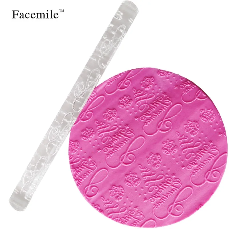 Facemile выпечки Кондитерские инструменты Fondant акрил скалка для теста торт украшение