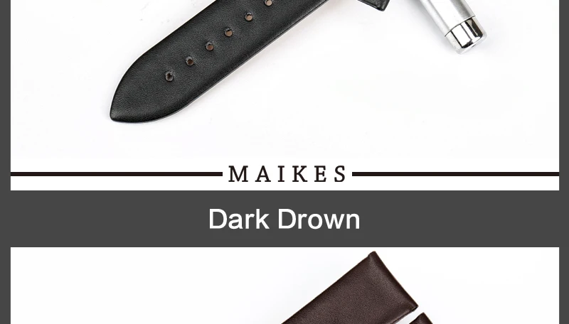 Ремешок для часов MAIKES, тонкий ремешок из натуральной кожи, белый браслет для часов, аксессуары для часов, чехол для часов CK, ремешок для часов от Кельвин Клейн