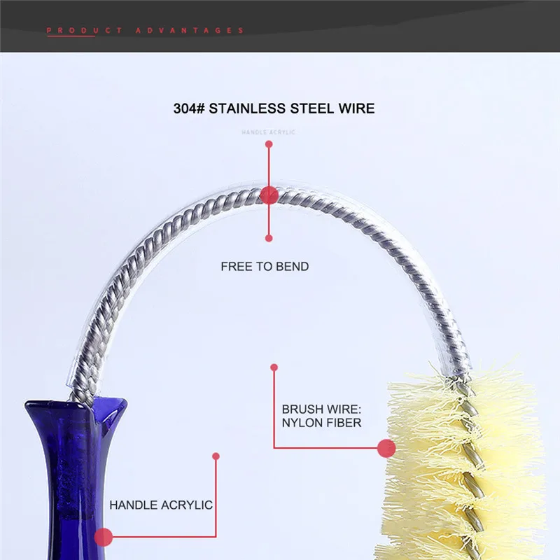 Эластичная бутылка с длинной ручкой щетка для очистки кухонного термоса