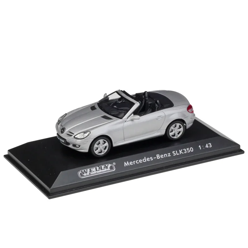 SLK350 1:43 Welly Benz VW Audi Volvo Alfa стенд с Чехол литая модель автомобиля - Цвет: SLK350