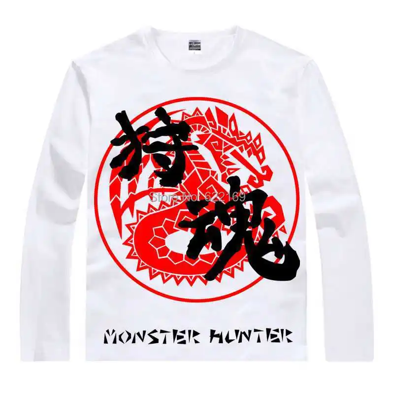 Японская портативная 3 я аниме футболка Monster Hunter хлопковая рубашка зиногра