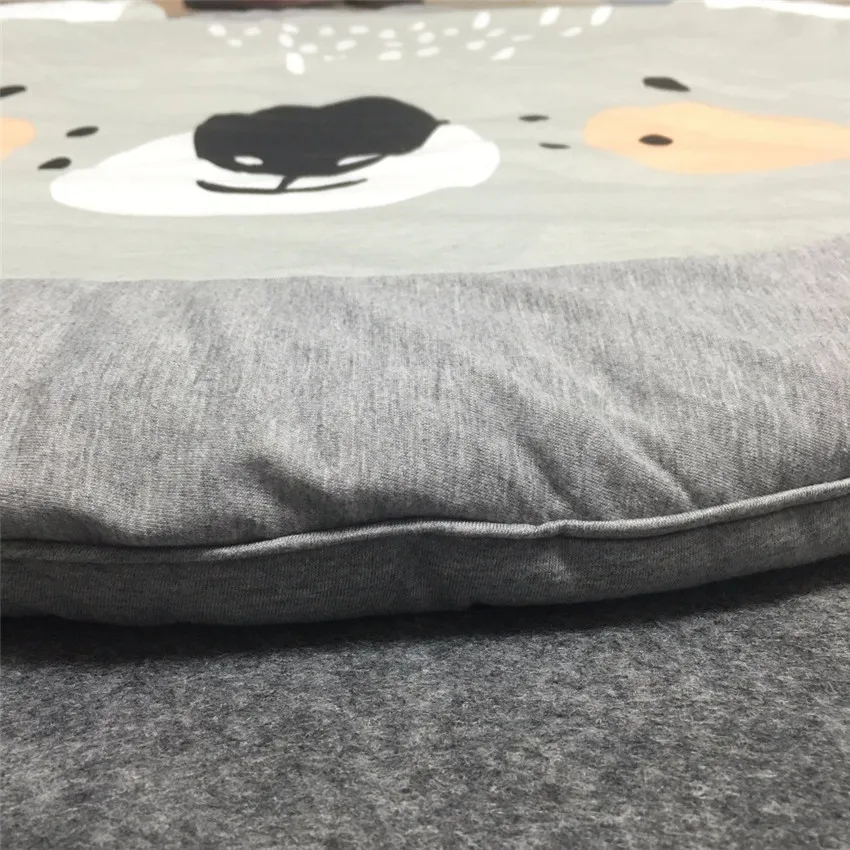 Детские коврики для игр, круглые коврики, Хлопковое одеяло для ползания лебедей, коврик для детской комнаты, декоративные коврики для новорожденных