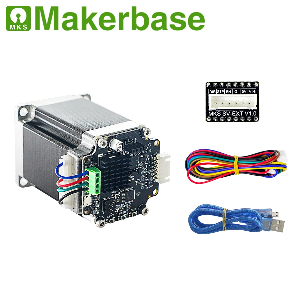 12/24V 57 closed loop servo motor NEMA23 MKS SERVO57A 0.96 inch OLED display precision for big machines 3D printing losing steps |