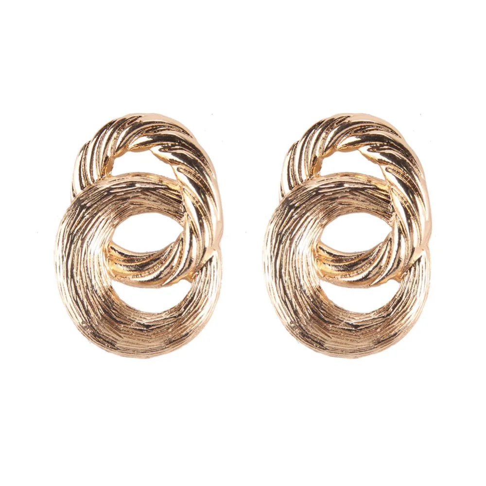 Gold Color 5 Лучшие женские серьги-гвоздики золотистого цвета из металла, круглая подвеска в богемном стиле, рождественские подарки, свадебные, вечерние, винтажные, разные цвета - Окраска металла: Gold Color 5