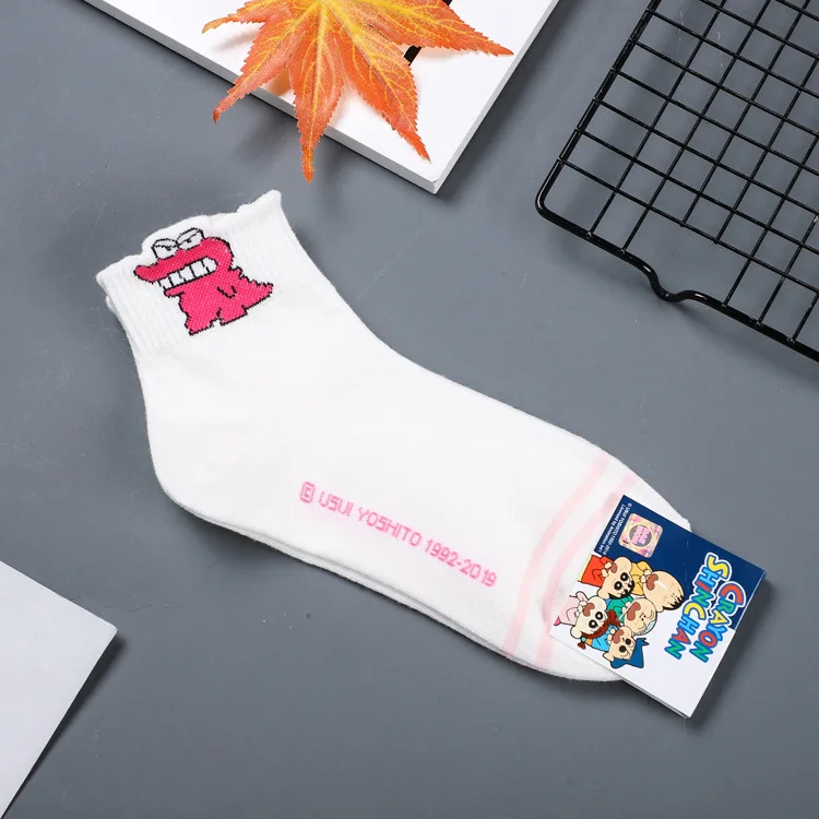 15 Носки с японским Аниме Crayon Shin chan Nohara Hiroshi Toru Kazama, удобные дышащие белые хлопковые носки с забавными рисунками для женщин - Цвет: 15