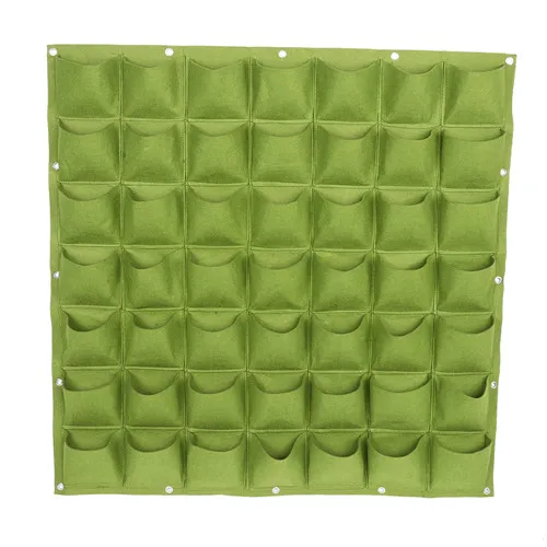 49Pockets Садовые мешки для выращивания, карманы, вертикальная сеялка, настенная, PE, садоводство, цветы, висячие, войлок, посадочная сумка, комнатный садовый горшок - Цвет: 49Pockets