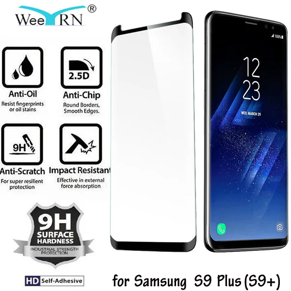 SM-G965F 3D Защитное стекло на для Samsung Galaxy S9 Plus(для Галакси С9 плюс) полноэкранное ащитное стекло премиум класса для самсунг с9 плюс C9+ G965 стекло - Цвет: for Samsung S9 Plus
