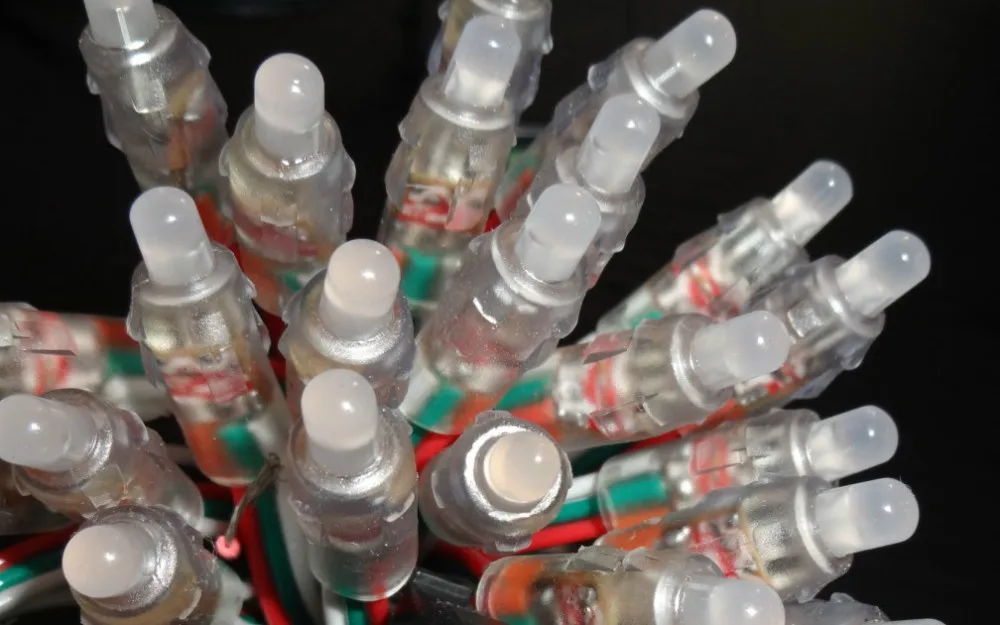 PL9823-F55mm round hat full rgb pixel nodeDC5V inputIP6850pcs a string | Lighting Strings