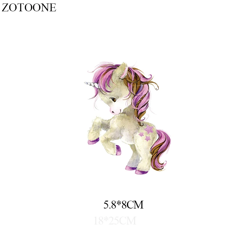ZOTOONE Cool Unicorn Patches Iron on Transfers for Clothing DIY T-shirt Heat Transfer Vinyl Stickers for Clothes Thermal Press E