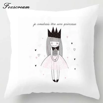 Главная Nordic Стиль Дети украшения розовые подушки Kawaii мультфильм животных Олень Медведь Кролик простой Единорог Детские Подушка для стула