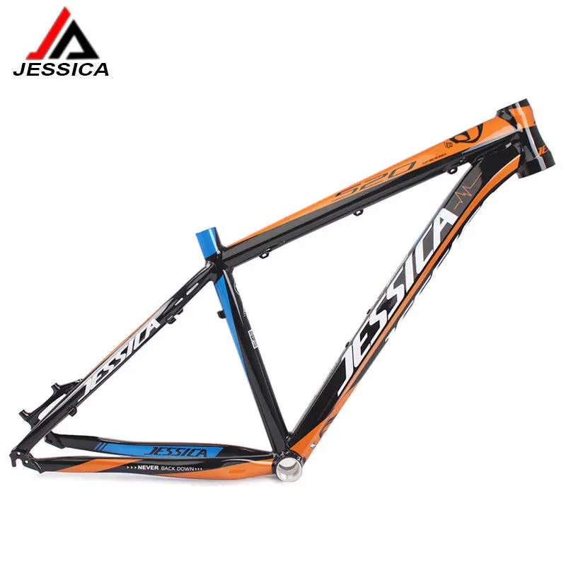 Black Orange-17 inch 16/1" MTB велосипедная рама сверхлегкий алюминиевый сплав 26er рама колеса коническая рама для горного велосипеда - Цвет: Black Orange-17 inch