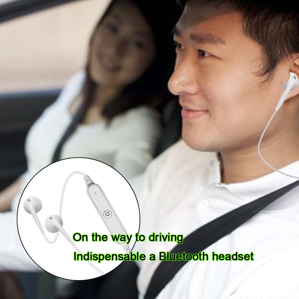 Bluetooth наушники Спортивная беспроводная гарнитура портативные с микрофоном для