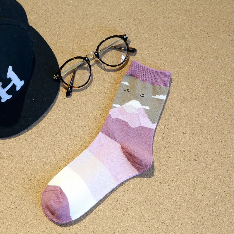 5 пар/лот новый хлопок Для женщин Носки для девочек красочные точки Happy полосы