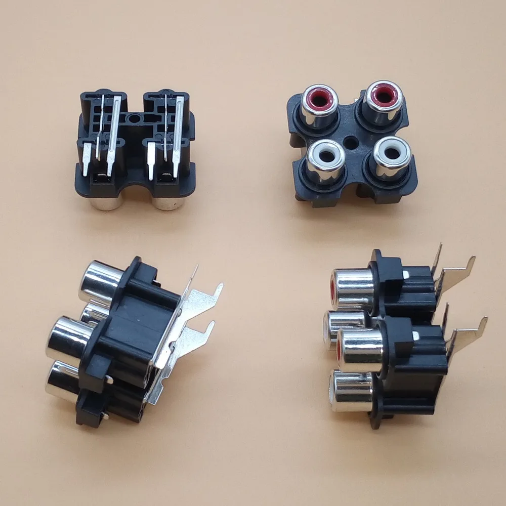 2 шт. 4way 6Pin RCA Женский аудио видео разъем AV концентрический разъем|Соединители| |