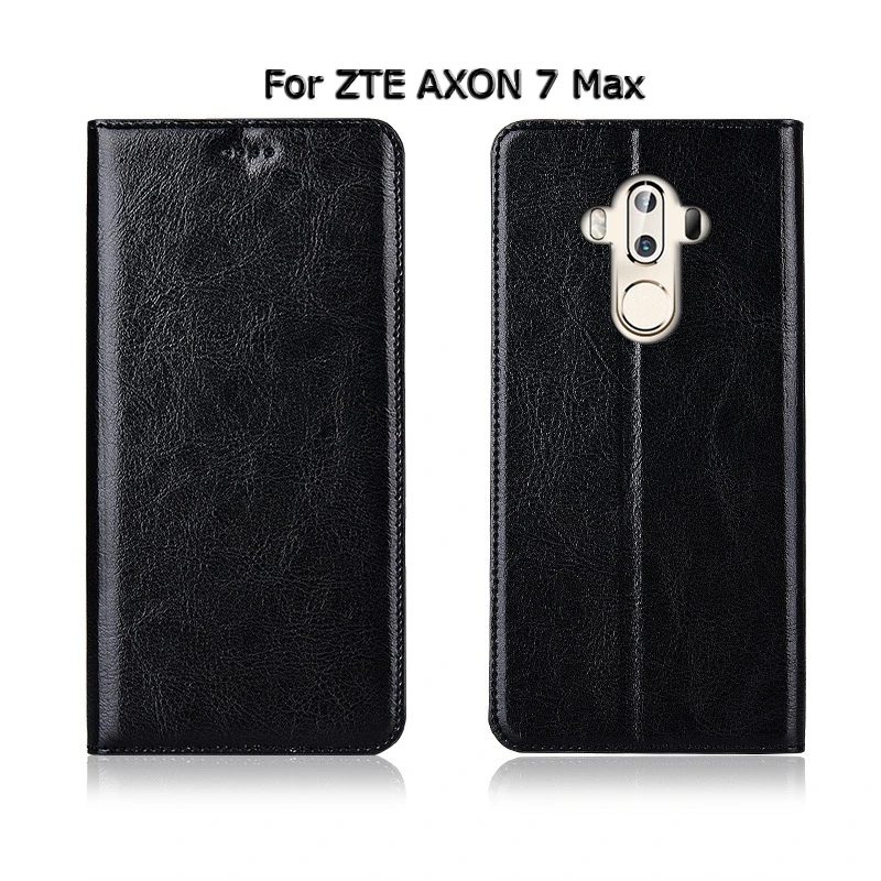 Натуральная телячья кожа чехол для zte AXON 7 фотоаппаратов моментальной печати 7S 9 10 Pro Mini Max A2017 Магнитный чехол-держатель для телефона с бумажником на застежке