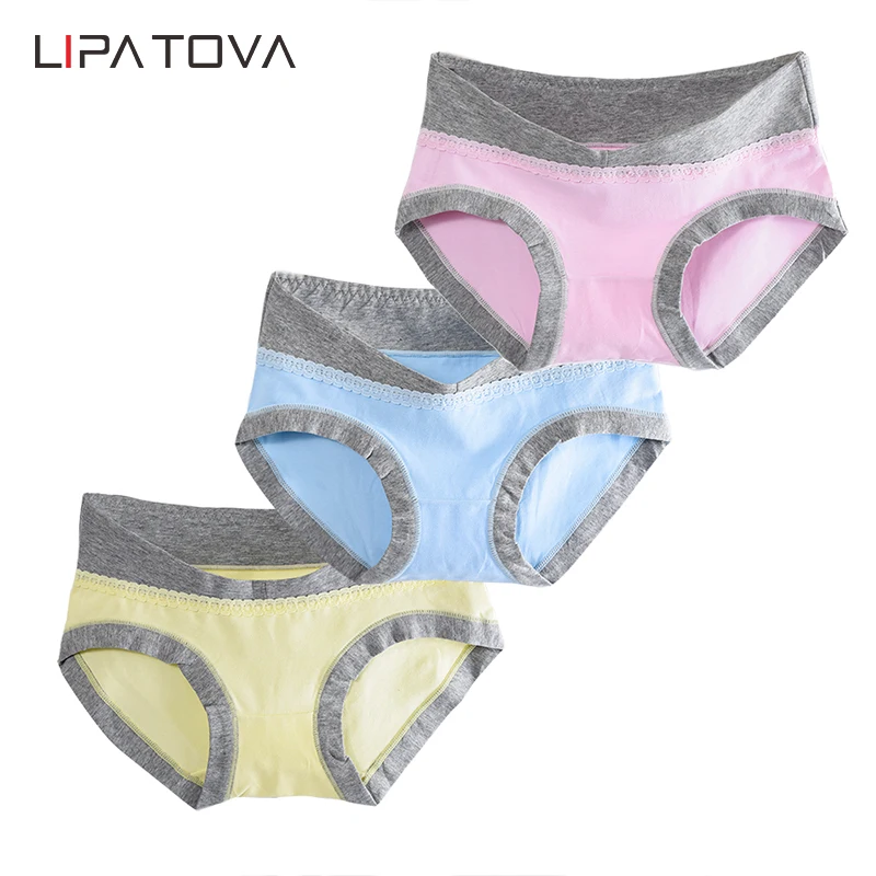 3 шт./партия хлопковое нижнее Белье для беременных женщин белье u образная Низкая