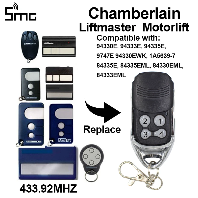 5 шт. Chamberlain Liftmaster автоподъемник 94335E контроллер двери гаража ручной пульт
