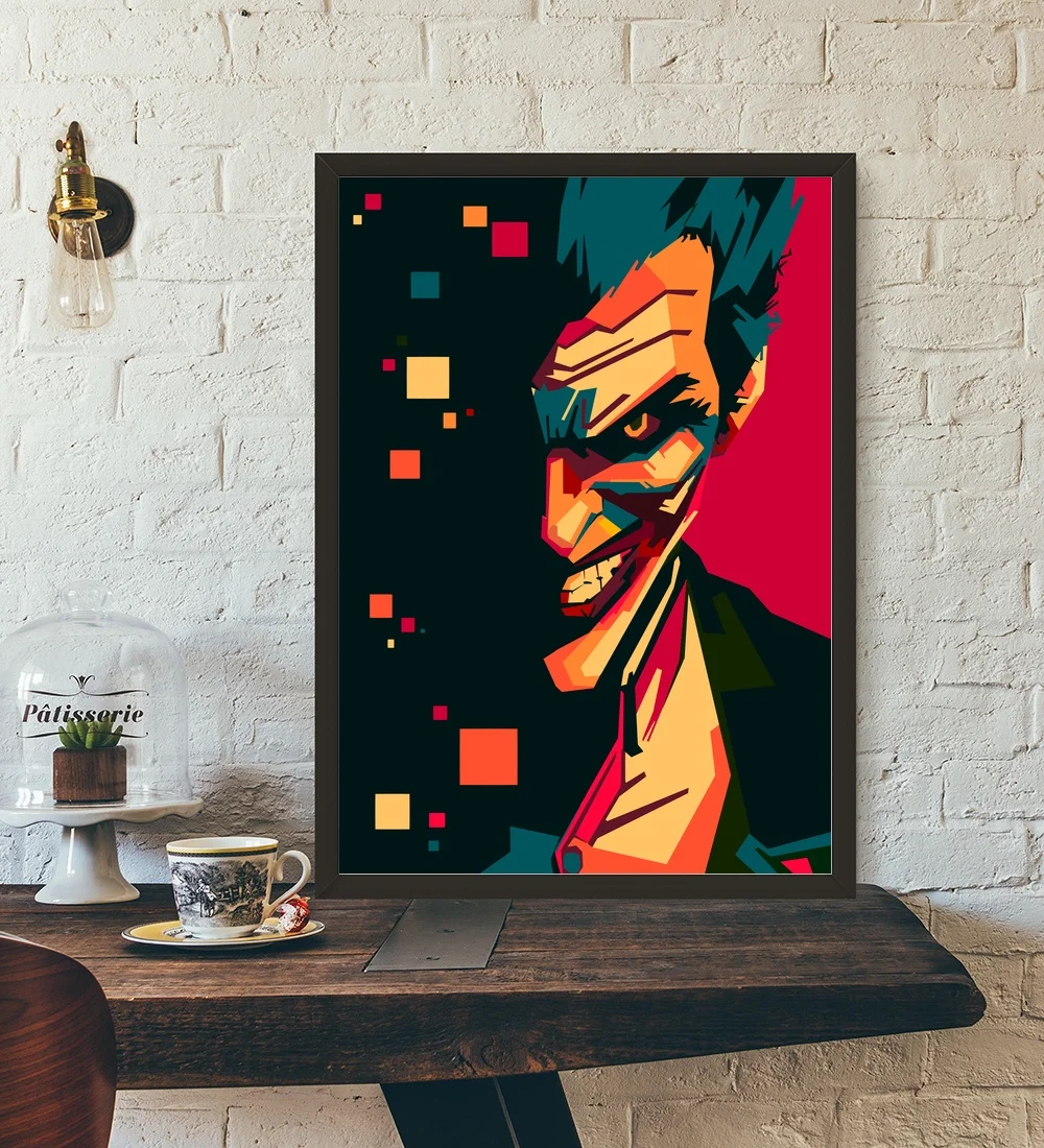 Joker Pop Art DIY Краска для рисования по номерам набор на холсте краска каллиграфия