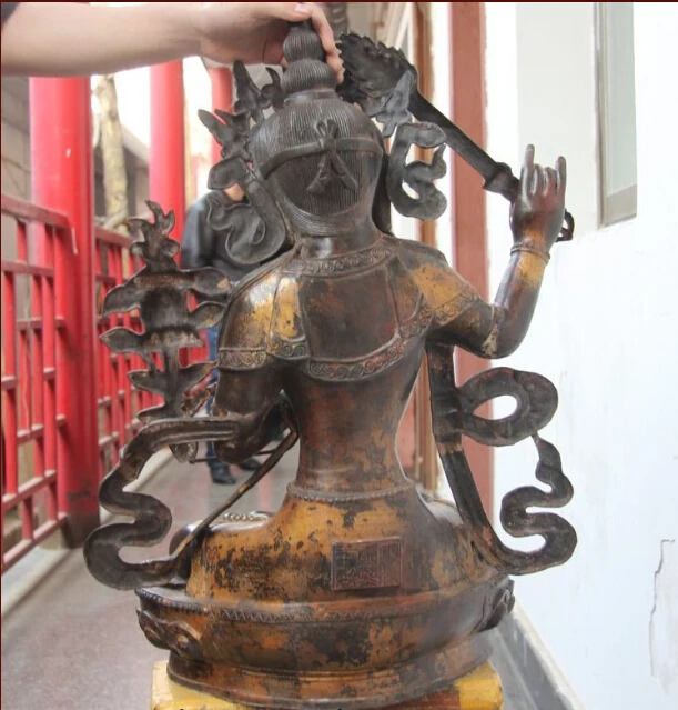 Бесплатная доставка китайский Тибетский буддизм медная Бронзовая статуя Будда