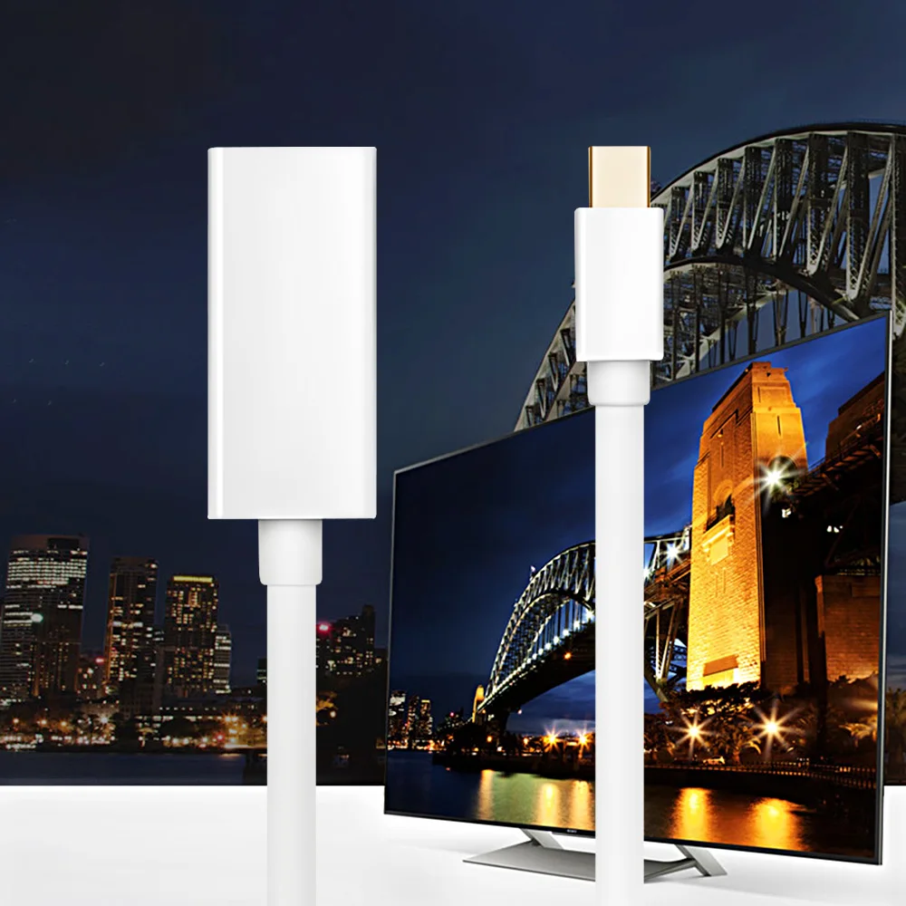 1080P HD Mini DisplayPort к HDMI кабель Адаптер DP порт дисплея конвертер папа женскому для Apple