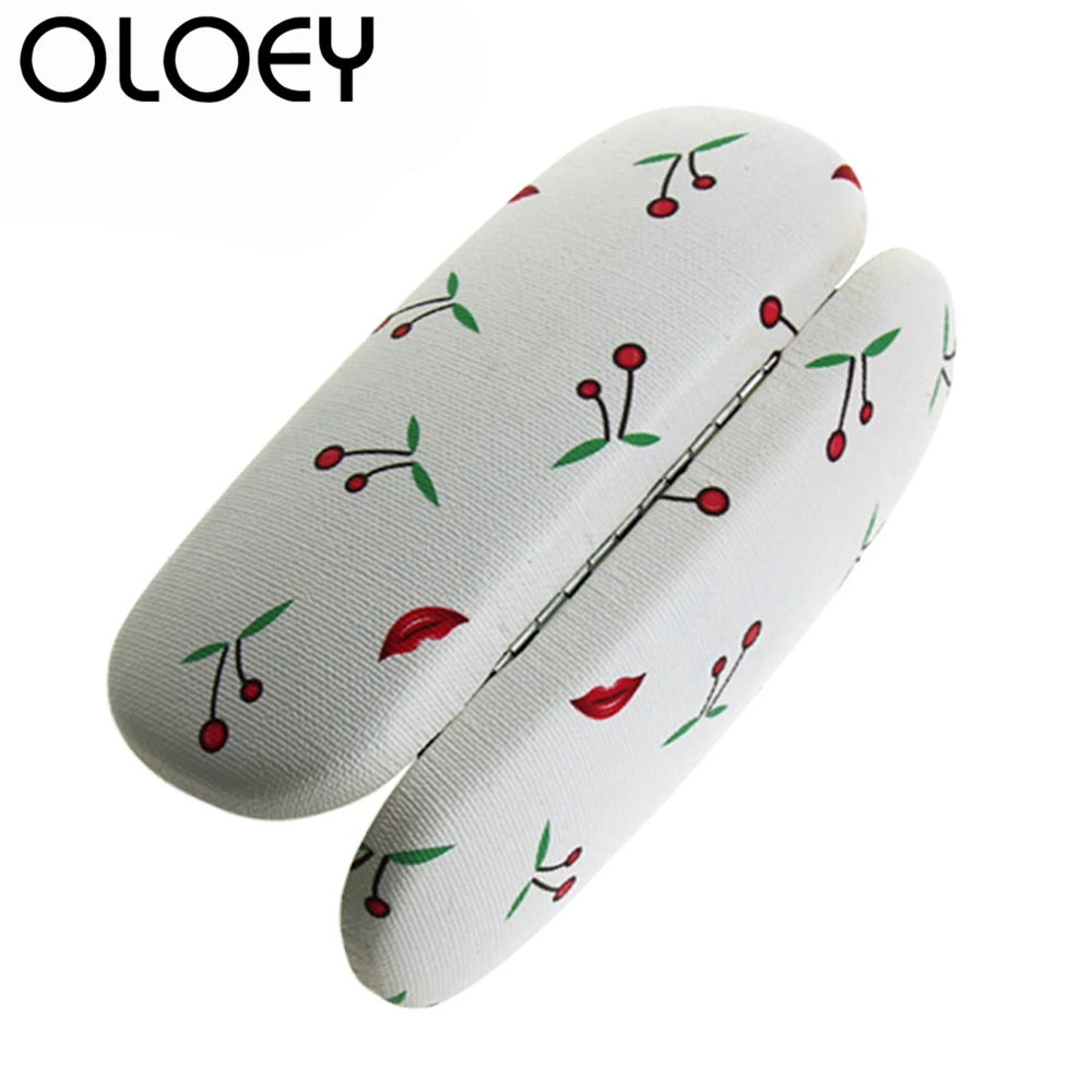 OLOEY 2018 цветочные солнцезащитные очки коробка кожа милые Чехол Студенческая
