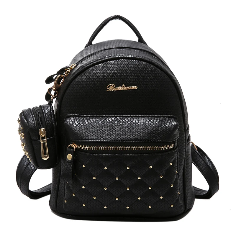 

Summer New Vintage Retro Lady PU Leather Bag Small Women Mini Backpack Mochila Feminina School Bags for Teenagers Bolsa 516