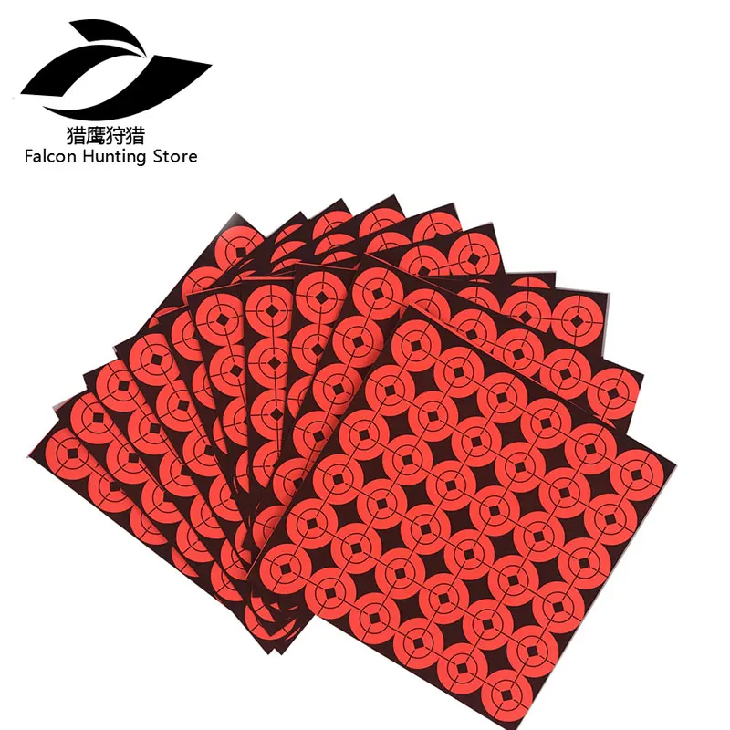 50 листов, 1800 наклеек с изображением мишени, неоновые красные наклейки с рисунком бульсея, самоклеящиеся наклейки для съемки