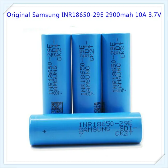 100% оригинал для Samsung INR18650 29E 2900 мА/ч 10A 3 7 В аккумулятор с высоким потоком