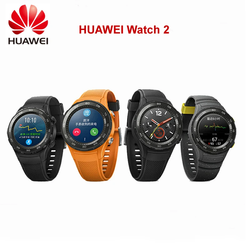 Оригинальные Смарт-часы huawei с глобальной прошивкой, 2, поддержка bluetooth, LTE, трекер HeartRate, для Android, iOS, IP68, водонепроницаемые, NFC, gps