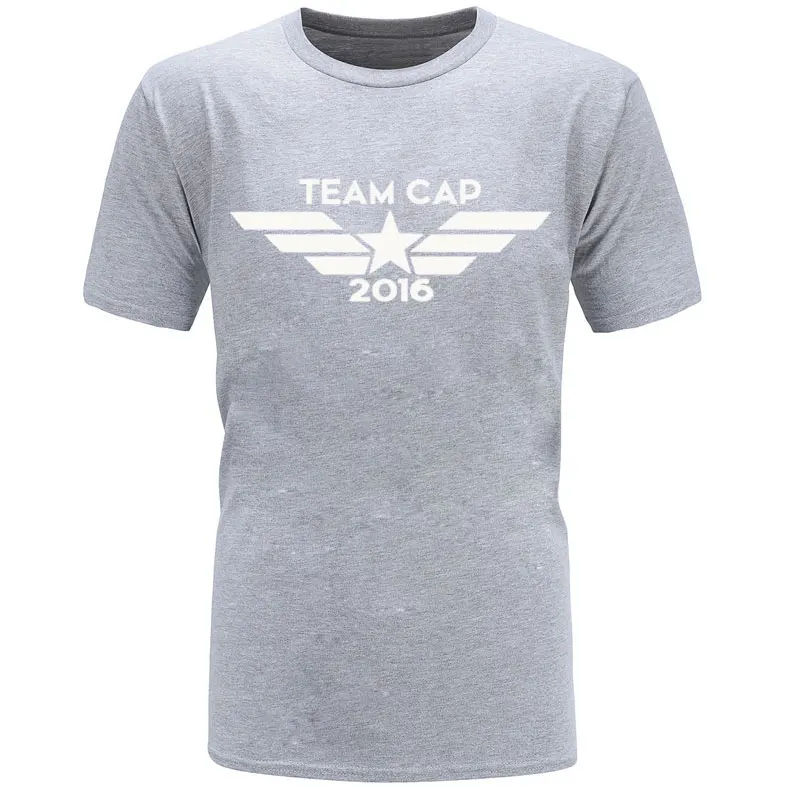 2018 летняя футболка Капитан Америка футболки с принтом Для мужчин коротким