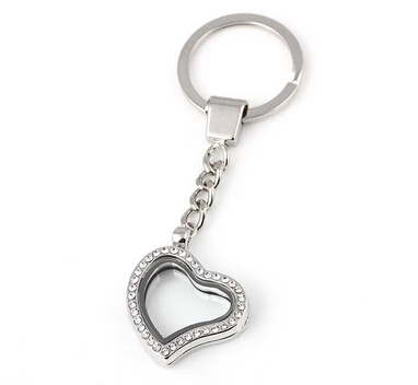 10 шт./лот смешанные цвета Стразы Сердце Медальон Брелок Магнитный стеклянный