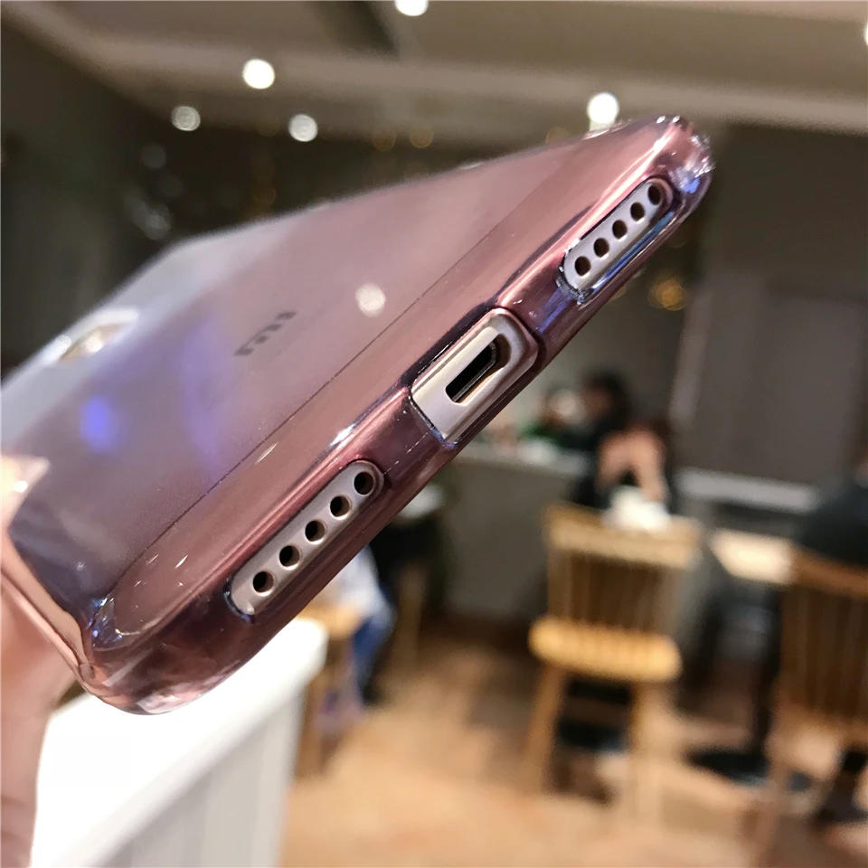 Градиентный чехол для XiaoMi RedMi 5 Plus мягкий силиконовый из ТПУ с полной защитой