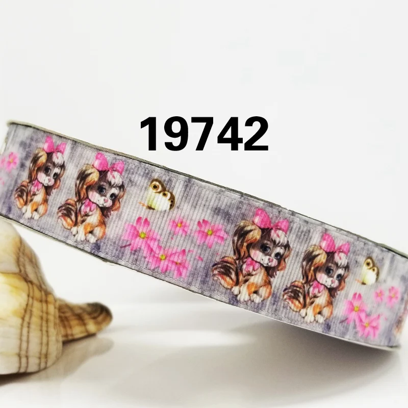 19742 Новое поступление ленты аксессуары для волос ленты 10 ярдов печатные корсажные ленты 19735 - Цвет: 19742