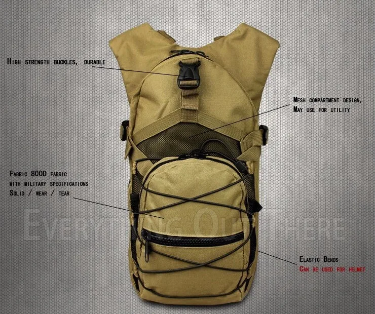 Военный гидратационный рюкзак тактический для рыбалки охоты армейский езды на