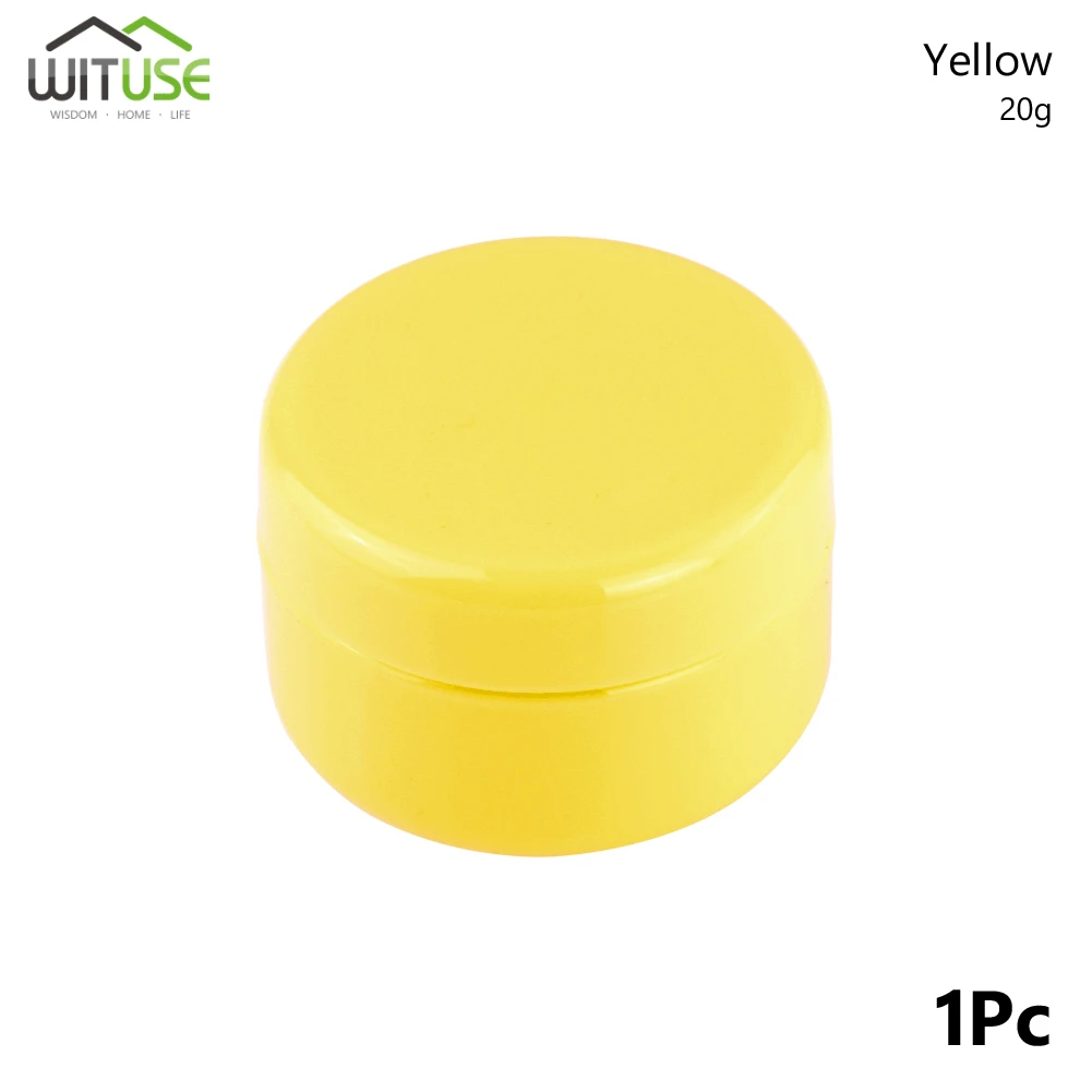 20g Yellow Портативный ящик для хранения Чехол многоразовые бутылки путешествия крем-лосьон для лица пластиковый косметический контейнер пустые банки для макияжа 20 г 50 г 100 г - Цвет: 20g Yellow