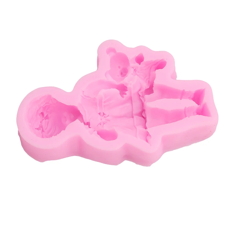 1PC 3D Boy Girl Silicone Cake Mold Baby Party Fondant Decorating Tools Cupcake Chocolate Baking Moulds | Дом и сад