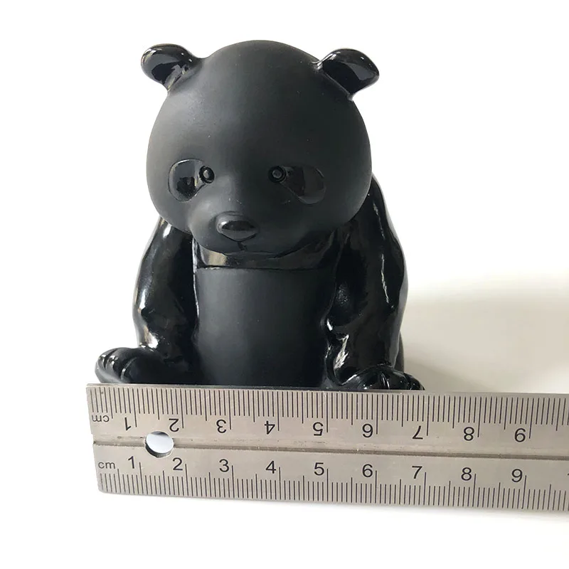 Free Shiping Natural Crystal Black Obsidian Bear Stone Polished Healing carving Gemstone CuteToy Or Deco FYY | Дом и сад