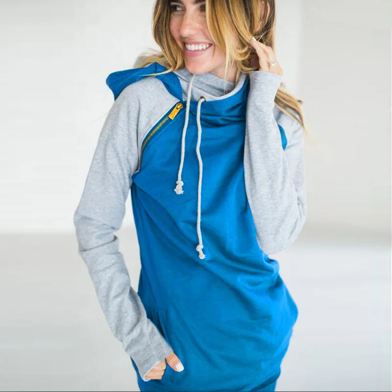 3xl большой размер 2017 Осень Зима толстовки женские с длинным рукавом капюшоном